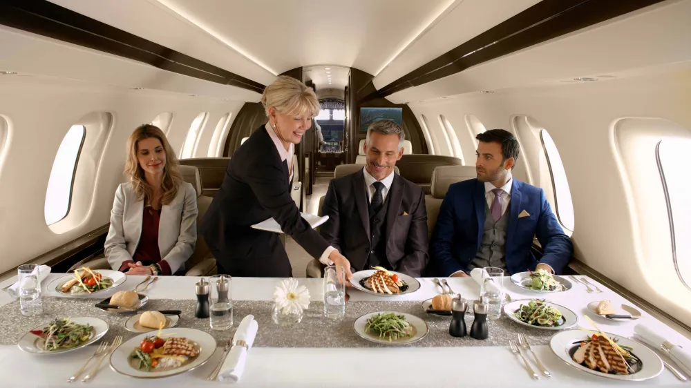 VIP JEt Catering Private Jet Dining